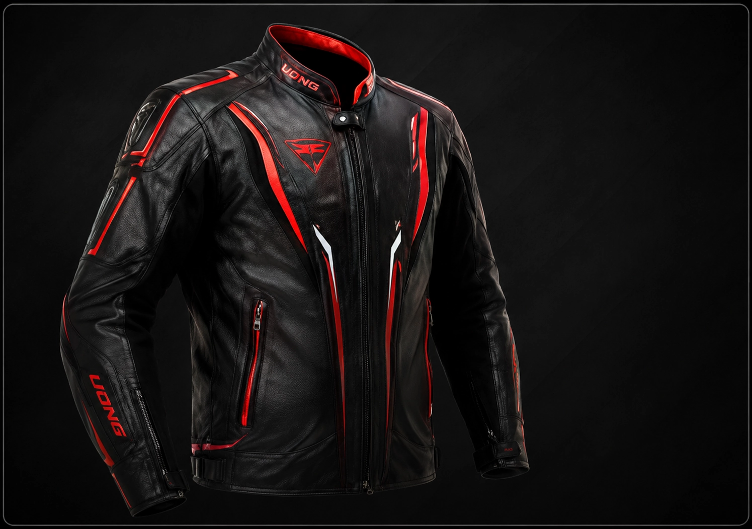 Premium motorcycle leather jacket for rider protection