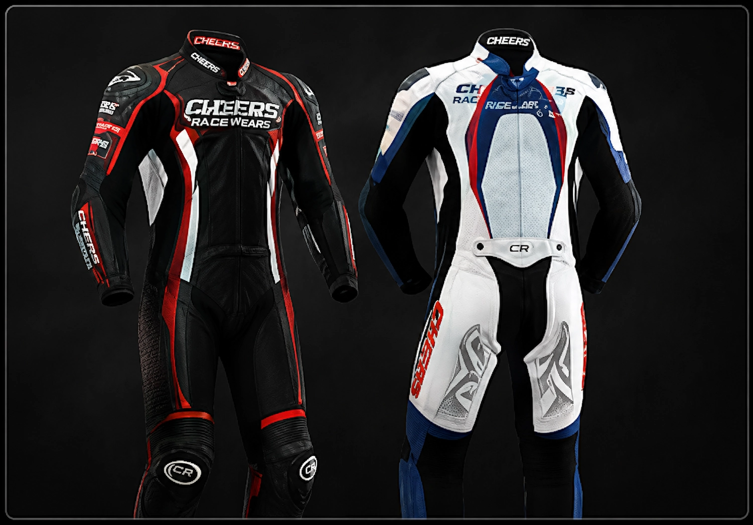 Custom motorcycle racing suits for professional riders